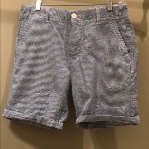 CPO Provisions Blue Seersucker Shorts